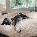 CalmiCloud™ Round Plush Dog Bed for Cozy Curl-Up Rest